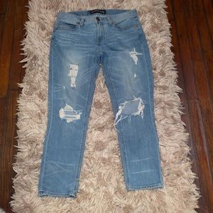 Express Distressed Girlfriend Denim Jeans